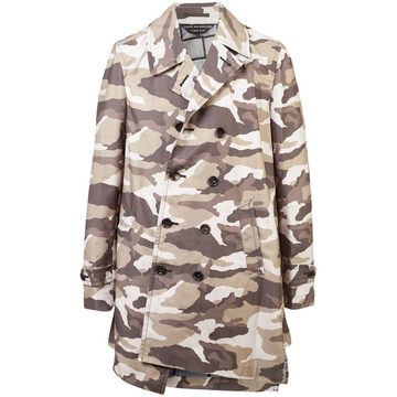 camouflage double-breasted coat