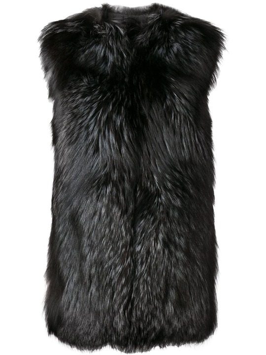 sleeveless fur vest展示图