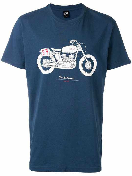 motorbike print T-shirt展示图