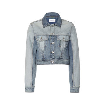 Reversed Trucker Cropped Denim Jacket