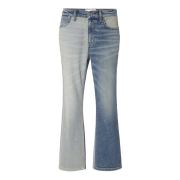 Vanessa Two-Toned Straight Crop Jeans