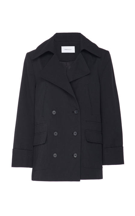 Captain Double Breasted Cotton-Wool Peacoat展示图