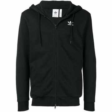 Trefoil zipped hoodie