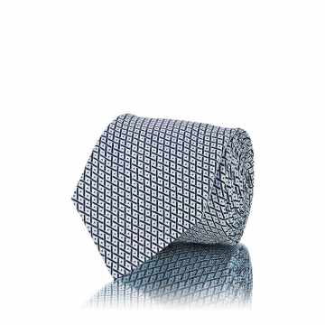 Diamond-Crosshatch Silk Jacquard Necktie