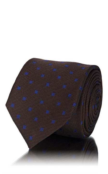 Square-Grid Silk-Jacquard Necktie展示图