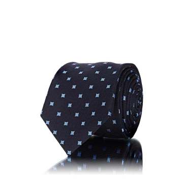Square-Dot Basket-Weave Silk Necktie