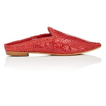 Woven Leather Mules