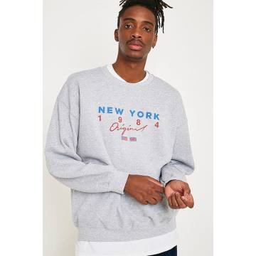 UO NYC Grey Marl Sweatshirt