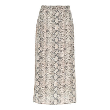 Printed Silk Midi Skirt