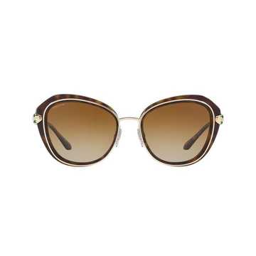 gold detail round frame sunglasses