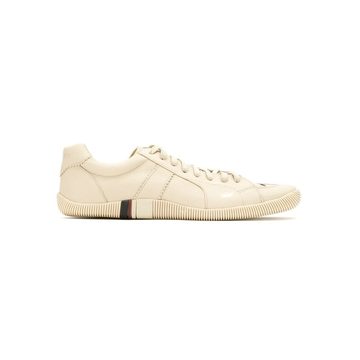 panelled leather sneakers