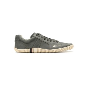 panelled leather sneakers