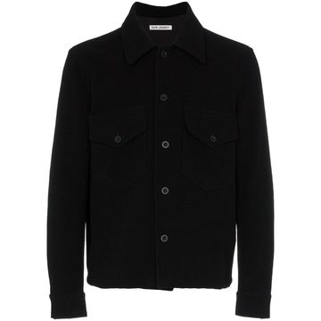 button up wool shirt jacket