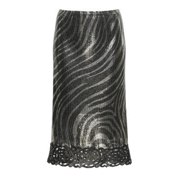 Sequin Knee-Length Skirt