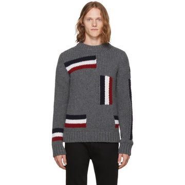 Grey Tricolor Flag Sweater