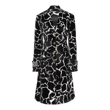 Printed Cotton-Blend Knee-Length Coat