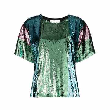 sequin shortsleeved blouse