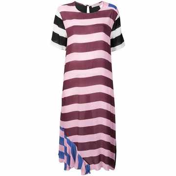 striped oversized T-shirt dress