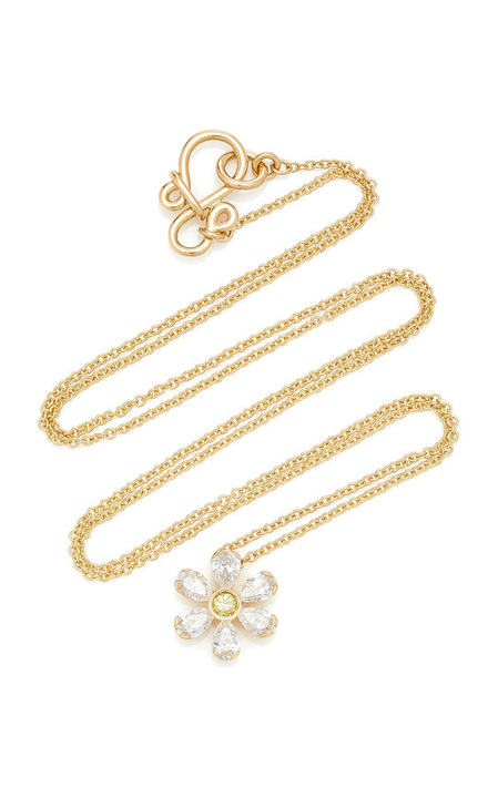 Canary Marguerite 18K Gold Diamond Necklace展示图