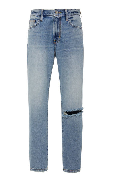 Cropped High-Rise Slim-Leg Jeans展示图