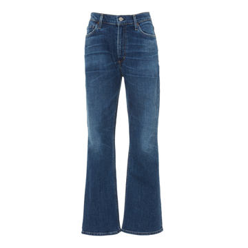 Demy Cropped High-Rise Flare Jeans