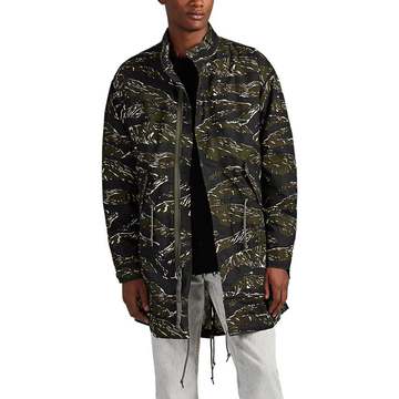 Camouflage-Print Cotton Parka