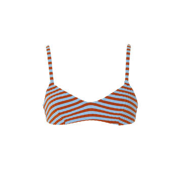 Rachel Ribbed Striped Bikini Top