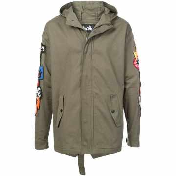 Hacmania patch hooded coat