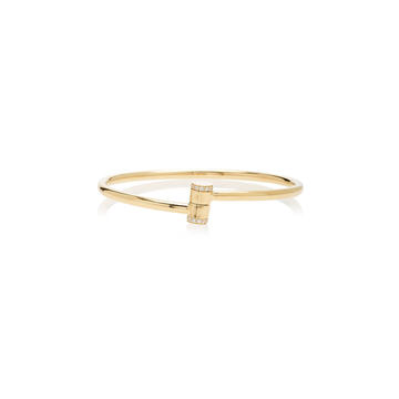 Pillar 14K Gold Diamond Cuff