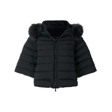 fur collar oversized padded jacket