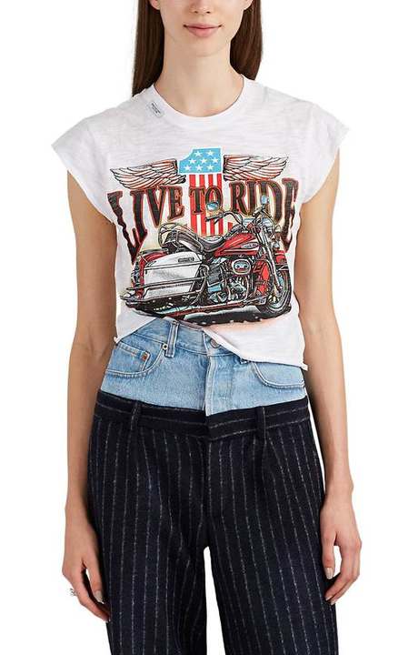 "Live To Ride" Cotton T-Shirt展示图