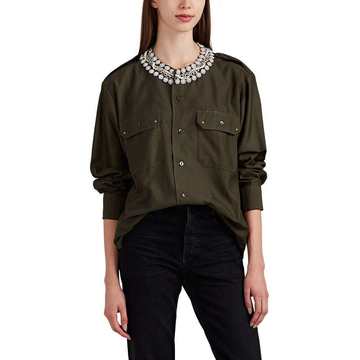 Honour Embellished Cotton-Blend Blouse