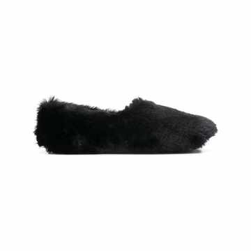 furry surface ballerina shoes