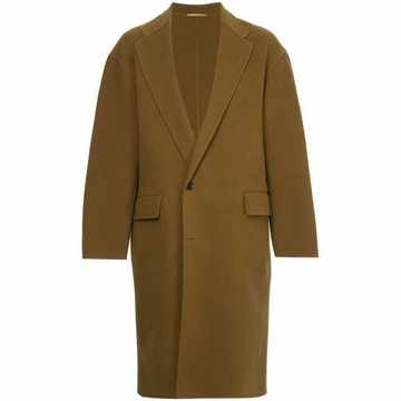 single-breasted fitted coat