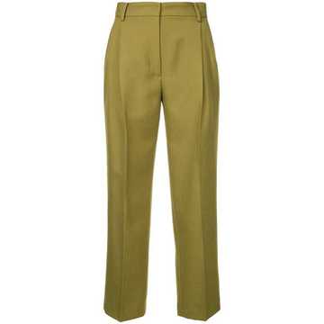 high-waisted trousers