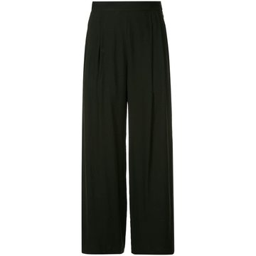 high-waist flared trousers