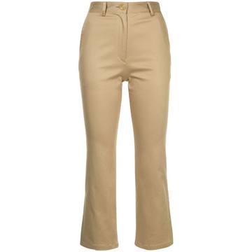 bootcut cropped trousers