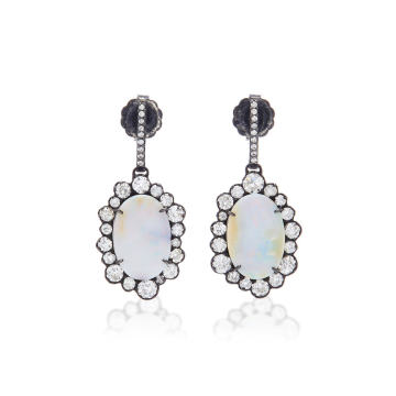 One-Of-A-Kind Boulder Opal And Diamond Drops
