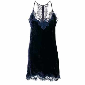 lace detailed slip dress