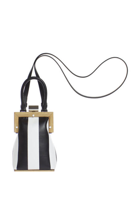 La Minaudiere Striped Leather Bag展示图