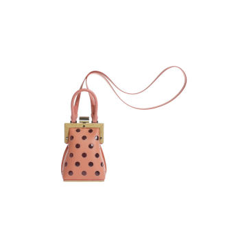 La Minaudiere Polka-Dotted Leather Bag