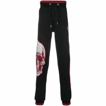 skull embellished track pants