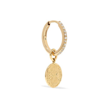 Louise D'Or Coin 18K 黄金钻石耳环