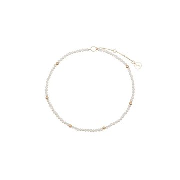 14K gold and pearl anklet