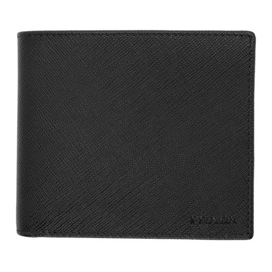Black Leather Bifold Wallet展示图