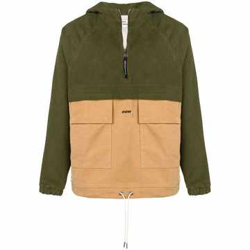 panel hooded jacket