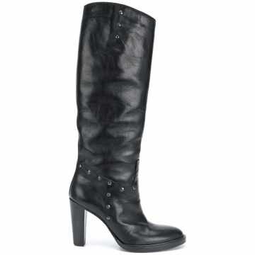 knee-high heeled boots