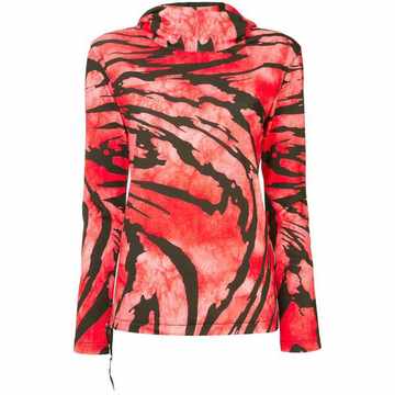 animal print thermal top