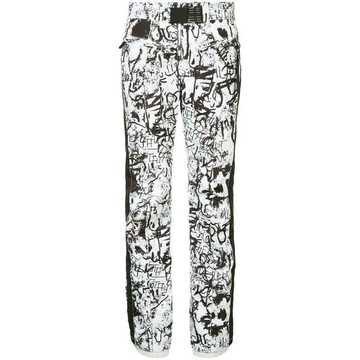 graffiti print ski pants