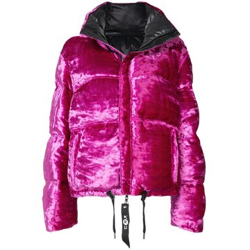 reversible velvet puffer jacket